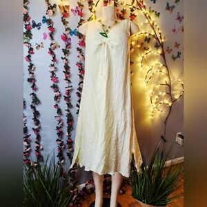 Cream Asymmetrical A-Line Midi Skirt for Casual Wear